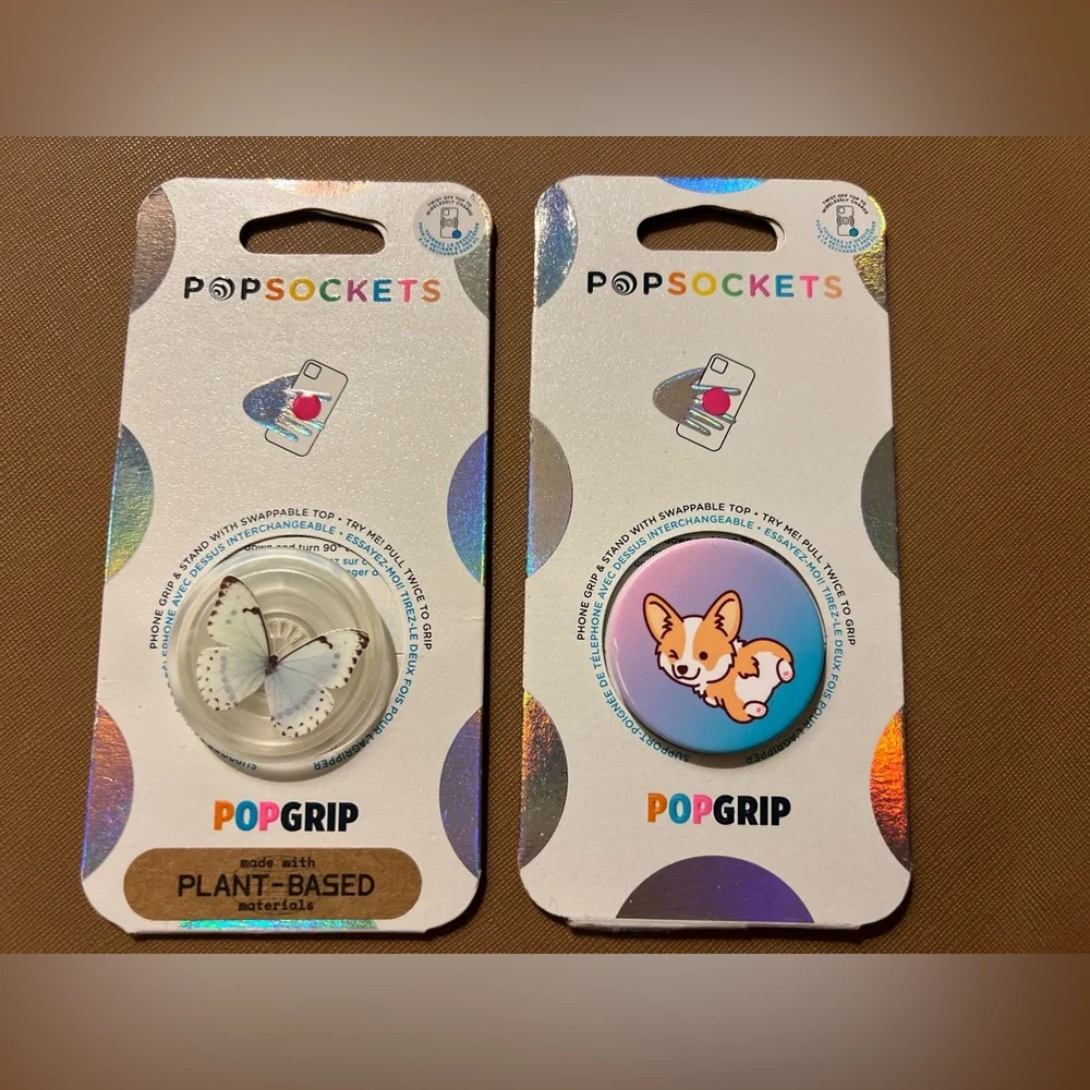 PopSocket PopGrip Butterfly and Corgi